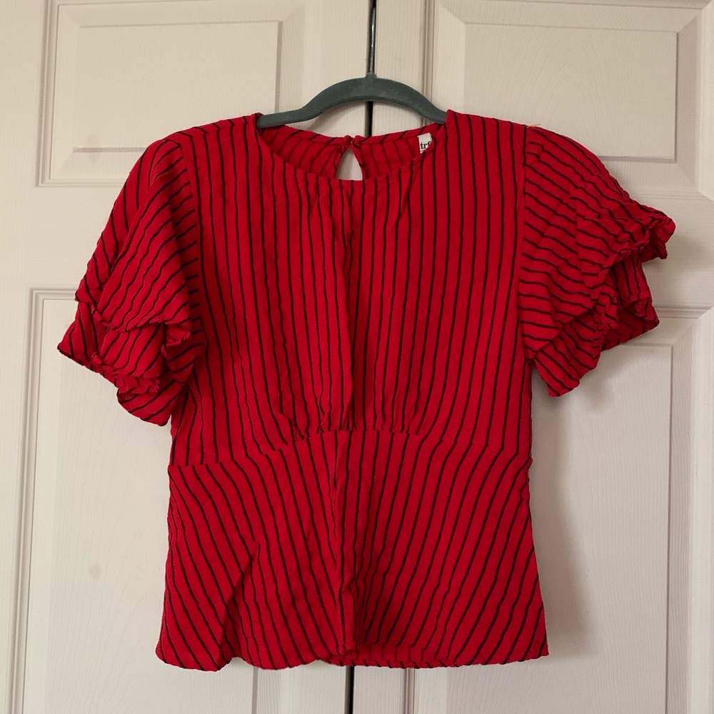 Zara red blouse